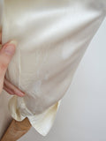 1930s Satin pointed collar blouson blouse - Medium Large