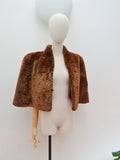 1940s Sheared sheepskin capelet - Small Medium Large