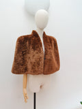 1940s Sheared sheepskin capelet - Small Medium Large