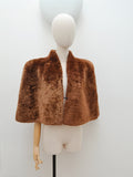1940s Sheared sheepskin capelet - Small Medium Large