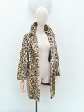 1960s Leopard faux fur unfitted coat - Medium