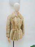 1970s Faux fur & wool jacket - Medium