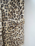 1960s Leopard faux fur unfitted coat - Medium