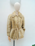1970s Faux fur & wool jacket - Medium