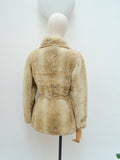 1970s Faux fur & wool jacket - Medium