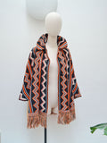 1970s Zigzag fringed cape
