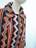 1970s Zigzag fringed cape