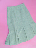 1940s Flecked wool pleated skirt - Small