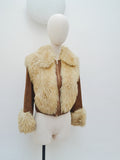1970s Sheepskin suede jacket - Extra small