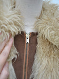 1970s Sheepskin suede jacket - Extra small