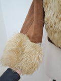 1970s Sheepskin suede jacket - Extra small