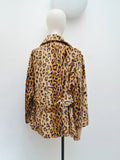1970s Velveteen leopard print coat - Large