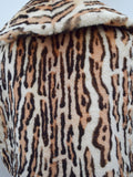 1950s Ocelot print sheepskin bolero - Small Medium