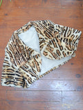 1950s Ocelot print sheepskin bolero - Small Medium