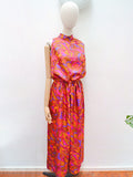 1960s Psychedelic wide leg two piece - Extra x small