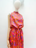 1960s Psychedelic wide leg two piece - Extra x small