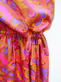 1960s Psychedelic wide leg two piece - Extra x small