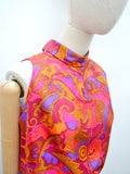 1960s Psychedelic wide leg two piece - Extra x small