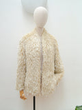 1970s Faux shaggy sheepskin jacket - Small