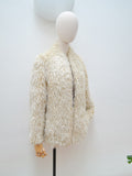 1970s Faux shaggy sheepskin jacket - Small