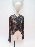 1930s Lace ruffle jacket - Small