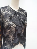 1930s Lace ruffle jacket - Small