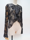 1930s Lace ruffle jacket - Small