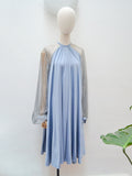 1970s Jean Varon net sleeve trapeze dress