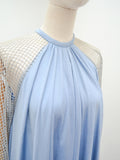 1970s Jean Varon net sleeve trapeze dress