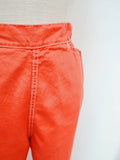 1950s Red cotton zip ankle pants- Extra small