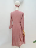 1930s Silk ruffle neck dress - Extra small