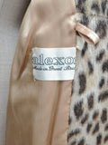 1960s Wide collar leopard print coat - Large
