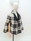 1960s Reversible wool Wetherall cape - Extra small Small