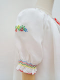 1950s Embroidered folk blouse - Medium