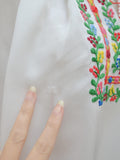 1950s Embroidered folk blouse - Medium