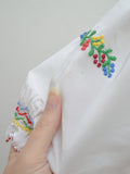 1950s Embroidered folk blouse - Medium