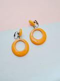 1950s Egg yolk Bakelite hoops