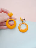 1950s Egg yolk Bakelite hoops