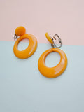 1950s Egg yolk Bakelite hoops