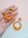 Sponge painted Bakelite hoops