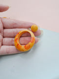 Sponge painted Bakelite hoops