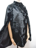 1960s Asymmetric velvet cape - Small