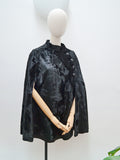 1960s Asymmetric velvet cape - Small