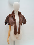 1930s Zigzag fur capelet - Extra small Small
