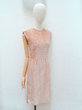 1960s Peach lurex Alice Edwards party dress - Small