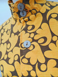 1960s Printed cotton high neck shirt