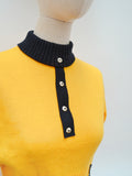 1970s Bright rollneck sweater top - Extra small