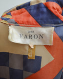 1970s Jean Varon harlequin blouse - Small Medium