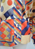 1970s Jean Varon harlequin blouse - Small Medium
