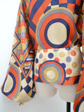 1970s Jean Varon harlequin blouse - Small Medium